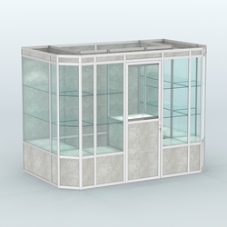 Павильон из профиля пристенный №10а (4,05 кв.м), Метрополитан Грей