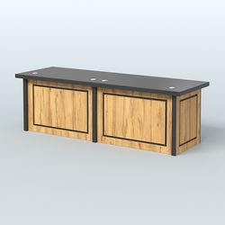 Стол президиума Рикамо, Черный и Дуб Золотистый U1148