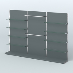 Система ЭЛЕГАНТ №6 пристенная с ДСП (3600 мм), Темно-Серый