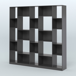 Стеллаж из ДСП серии ЛОФТ №17-1, Черный