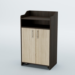 Стойка официанта "Бармен" №4-П передвижная, Дуб Венге + Дуб Сонома