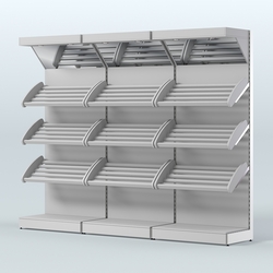 Стеллаж для хлеба и выпечки трехсекционный Феникс №4, Серый