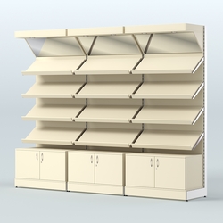 Стеллаж для хлеба и выпечки трехсекционный Феникс №5, Крем Вайс