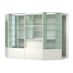 Пристенный торговый павильон из ДСП СЭСП №4 (4, 68 кв.м), Белый