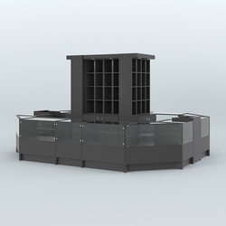 Павильон с круговым обзором для продажи чая и кофе №9, Черный