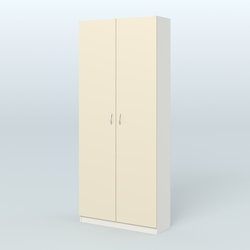 Аптечный шкаф одежды персонала для двух человек №2, Белый + Крем Вайс