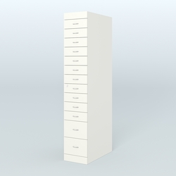 Рецептурный шкаф для аптек METACASE №1 глубиной 800 мм (13 ящиков), Белый