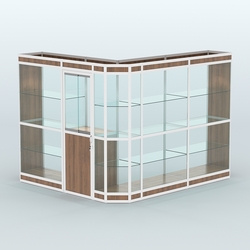 Павильон из профиля угловой №3в (5,5 кв.м), Орех