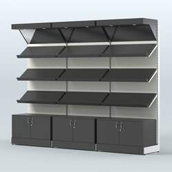 Стеллаж для хлеба и выпечки с тремя трехсекционный Феникс №2, Черный и Белый