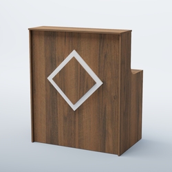 Ресепшен прямоугольный РОМБ №1, Орех