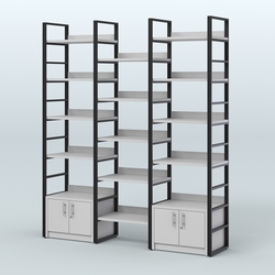 Комбо стеллажей с полками STRONG - АЛЬФА №1 (1960 мм), Серый