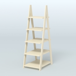 Торговая двусторонняя стойка ЛОФТ №3-650 узкая, Крем Вайс