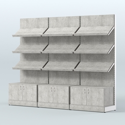 Стеллаж для хлеба и выпечки трехсекционный Феникс №1, Метрополитан Грей