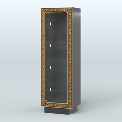 Низкая витрина с декором на цоколе НБА-1С, Черный