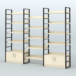 Комбо стеллажей с полками STRONG - АЛЬФА №4 (2860 мм), Крем Вайс