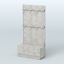 Система ЭЛЕГАНТ №3 с ДСП и тумбой T14 (1200 мм), Метрополитан Грей