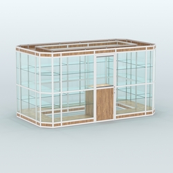 Павильон из профиля островной №3в, Дуб Канзас коричневый