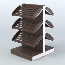 Стеллаж для хлеба и выпечки островной низкий СХОН-01, Дуб Венге