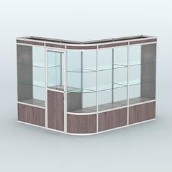 Павильон из профиля угловой №2а (5,5 кв.м), Ясень Анкор темный