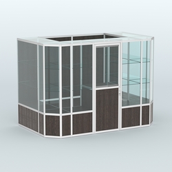 Павильон из профиля пристенный №10б (4,05 кв.м), Дуб Венге