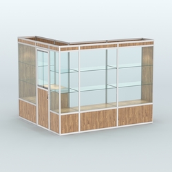 Павильон из профиля угловой №1а (5,5 кв.м), Дуб Канзас коричневый