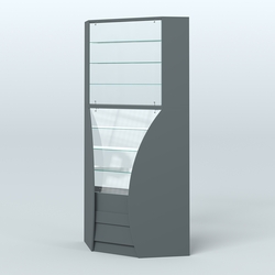 Витрина внутренний угол БРИЗ №4, Темно-Серый