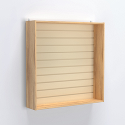 Витрина настенная №204-1В открытая с экономпанелью, Дуб Золотистый