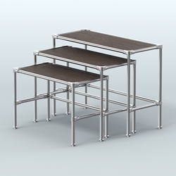 Комплект столов №1-4 с полками ДСП 16мм, Дуб Венге