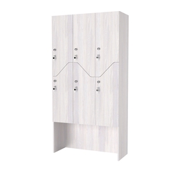 Шкаф для раздевалок СТАНДАРТ-Элегия №3-3Б, Ясень Анкор светлый