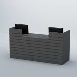 Ресепшен Атлант с накладными планками №6, Темно-Серый