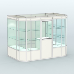 Павильон из профиля пристенный №10а (4,05 кв.м), Белый