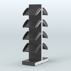 Узкий островной стеллаж для хлеба и выпечки СХОВ-02, Черный