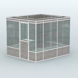 Павильон из профиля угловой №4а (5,5 кв.м), Бетон Чикаго светло-серый F186 ST9