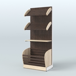 Стеллаж для хлеба и выпечки с нижней корзиной - накопителем Феникс №12К, Дуб Сонома + Дуб Венге