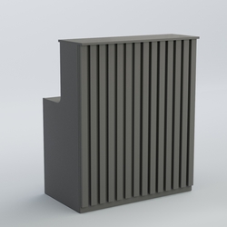 Ресепшен прямоугольный серии ПРИЛИВ №1, Темно-Серый