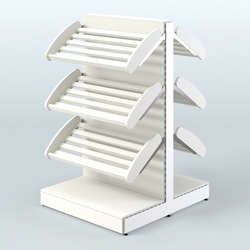 Стеллаж для хлеба и выпечки островной низкий СХОН-01, Белый