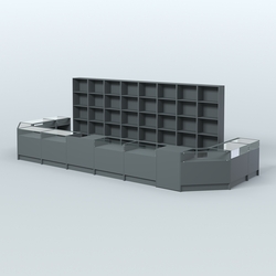 Торговый Островок "Эконом" №9 (15, 2 кв.м), Темно-Серый