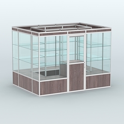 Павильон из профиля островной №1а, Ясень Анкор темный