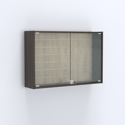 Витрина настенная №203-1Б широкая, Дуб Венге