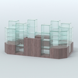 Павильон ИСТРА в центр зала №9а (закрытый) (6, 8 кв.м), Ясень Анкор темный