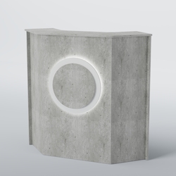 Ресепшен угловой КРУГ №2, Метрополитан Грей