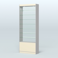 Высокая витрина серии Эконом №304-900 (без дверей), Серый + Крем Вайс