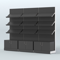 Стеллаж для хлеба и выпечки трехсекционный Феникс №1, Черный