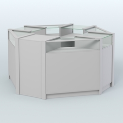 Торговый островок небольшой в стиле ЛОФТ №1 (4,72 кв.м), Серый