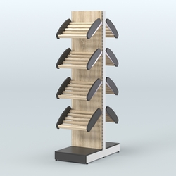 Узкий островной стеллаж для хлеба и выпечки СХОВ-02, Черный и Белый