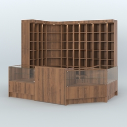 Павильон из витрин, прилавков для продажи чая и кофе №1, Орех