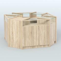 Торговый островок небольшой в стиле ЛОФТ №1 (4,72 кв.м), Дуб Сонома