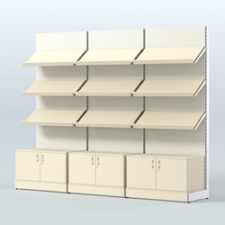 Стеллаж для хлеба и выпечки трехсекционный Феникс №1, Крем Вайс + Белый