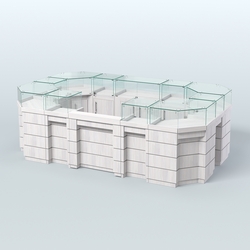 Торговый островок GOLD №4 (6,75 кв.м), Ясень Анкор светлый