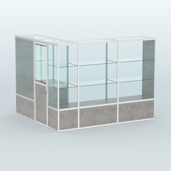 Павильон из профиля угловой №1б (5,5 кв.м), Бетон Чикаго светло-серый F186 ST9